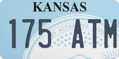 KS license plate 175ATM