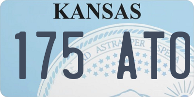 KS license plate 175ATO