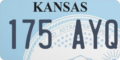 KS license plate 175AYQ