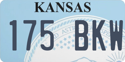 KS license plate 175BKW
