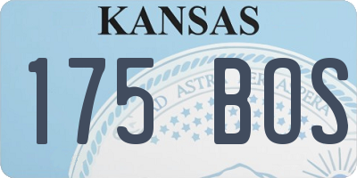 KS license plate 175BOS