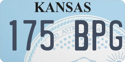 KS license plate 175BPG