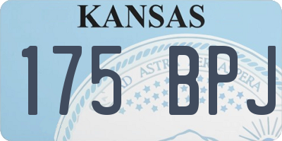 KS license plate 175BPJ