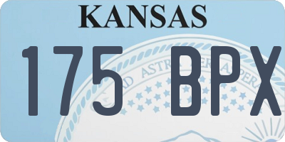 KS license plate 175BPX