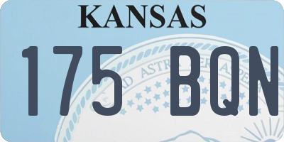 KS license plate 175BQN