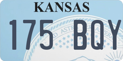 KS license plate 175BQY