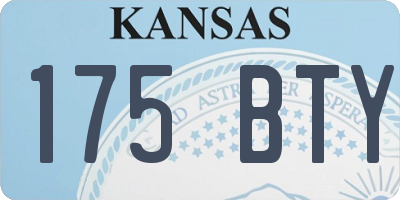 KS license plate 175BTY