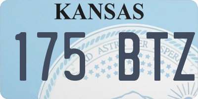 KS license plate 175BTZ