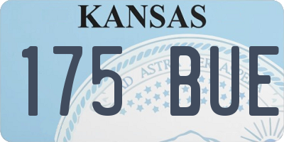 KS license plate 175BUE