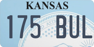 KS license plate 175BUL