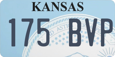 KS license plate 175BVP