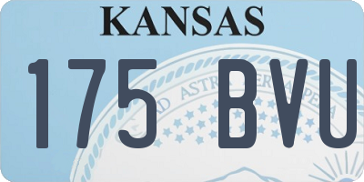 KS license plate 175BVU