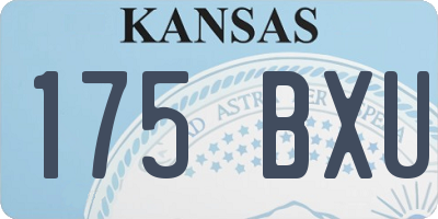 KS license plate 175BXU