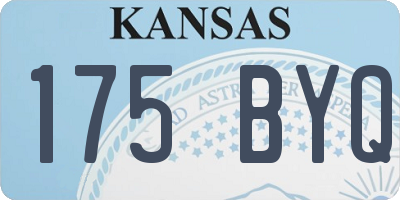 KS license plate 175BYQ