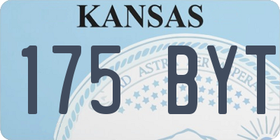 KS license plate 175BYT