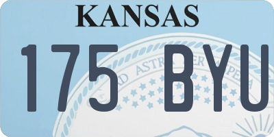 KS license plate 175BYU