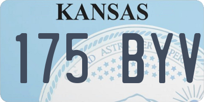 KS license plate 175BYV