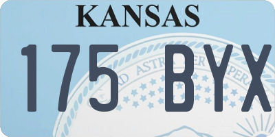 KS license plate 175BYX
