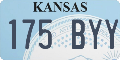 KS license plate 175BYY