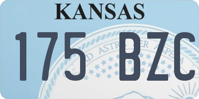 KS license plate 175BZC
