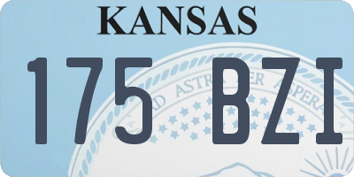 KS license plate 175BZI