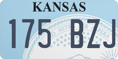 KS license plate 175BZJ