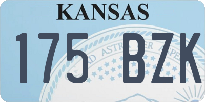 KS license plate 175BZK
