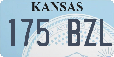 KS license plate 175BZL