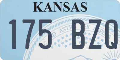 KS license plate 175BZQ