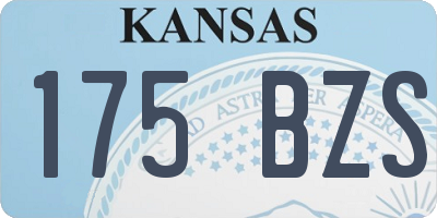 KS license plate 175BZS