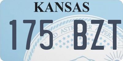 KS license plate 175BZT