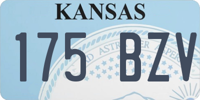 KS license plate 175BZV