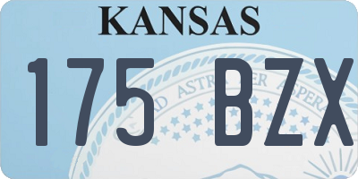 KS license plate 175BZX