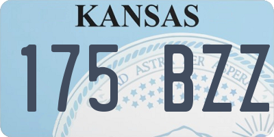 KS license plate 175BZZ