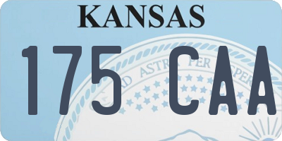 KS license plate 175CAA