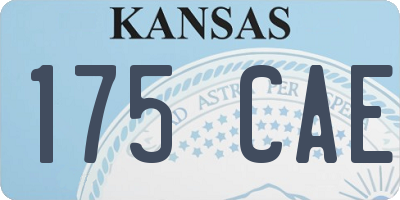 KS license plate 175CAE