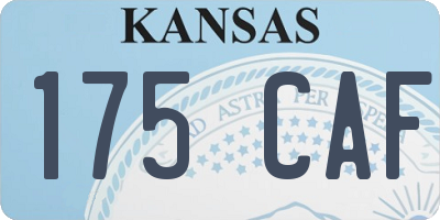KS license plate 175CAF