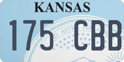 KS license plate 175CBB