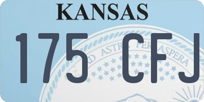 KS license plate 175CFJ