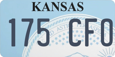 KS license plate 175CFO