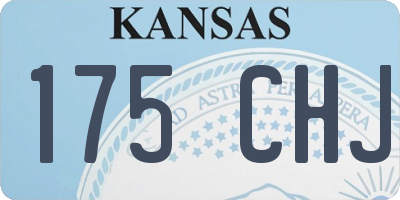 KS license plate 175CHJ