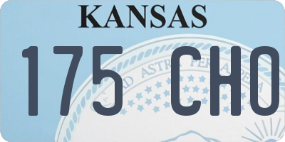 KS license plate 175CHO
