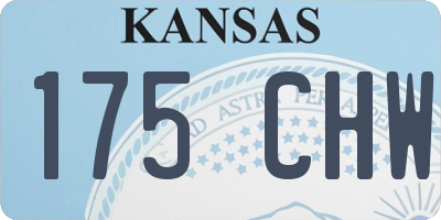 KS license plate 175CHW