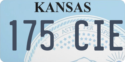 KS license plate 175CIE