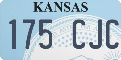 KS license plate 175CJC