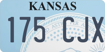 KS license plate 175CJX