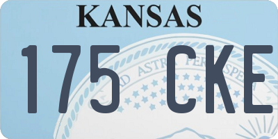 KS license plate 175CKE
