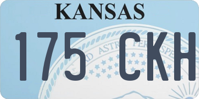 KS license plate 175CKH