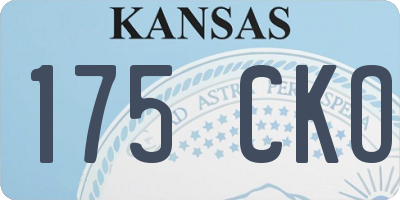 KS license plate 175CKO