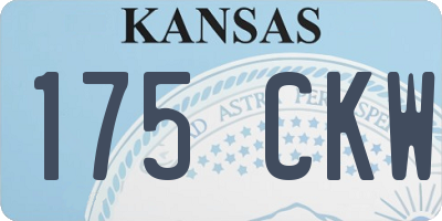KS license plate 175CKW